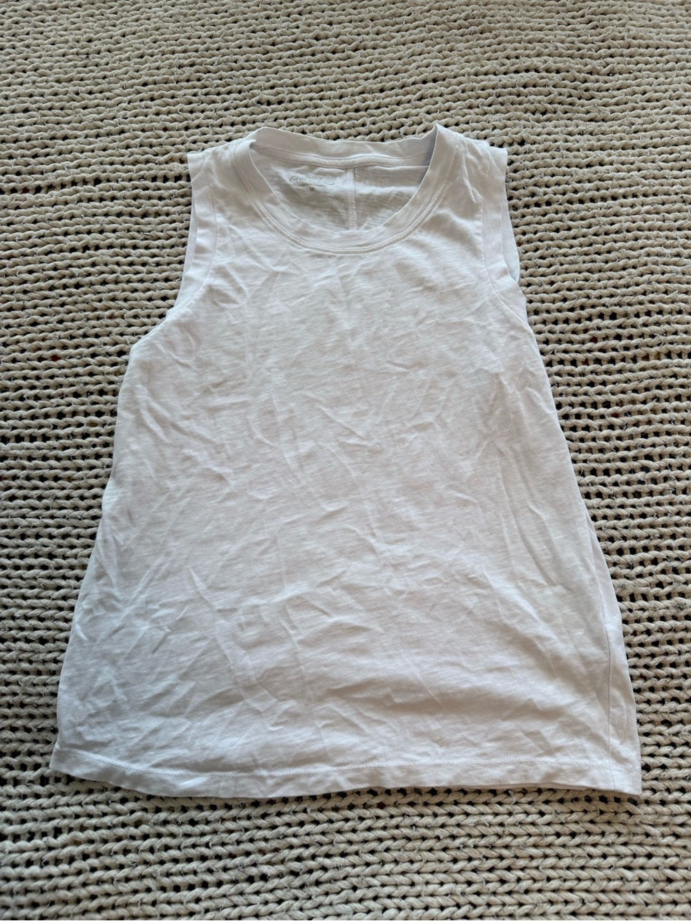 J. Crew White Crewneck Sleeveless Tank